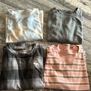 Abercrombie Kids set of 4 long sleeve tees Size 7/8
